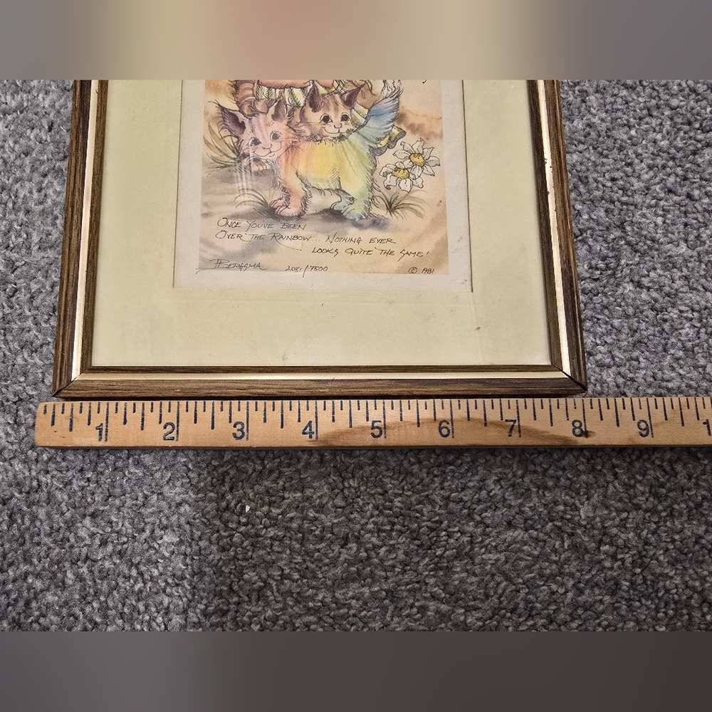 Jody Bergsma 1981 Signed Framed Print Once You've Been Over The Rainbow... - Picture 5 of 5